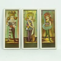 Harlequin Big Eyes - 3x Moppet Series Prints