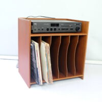 Small Mahogany Record Rack